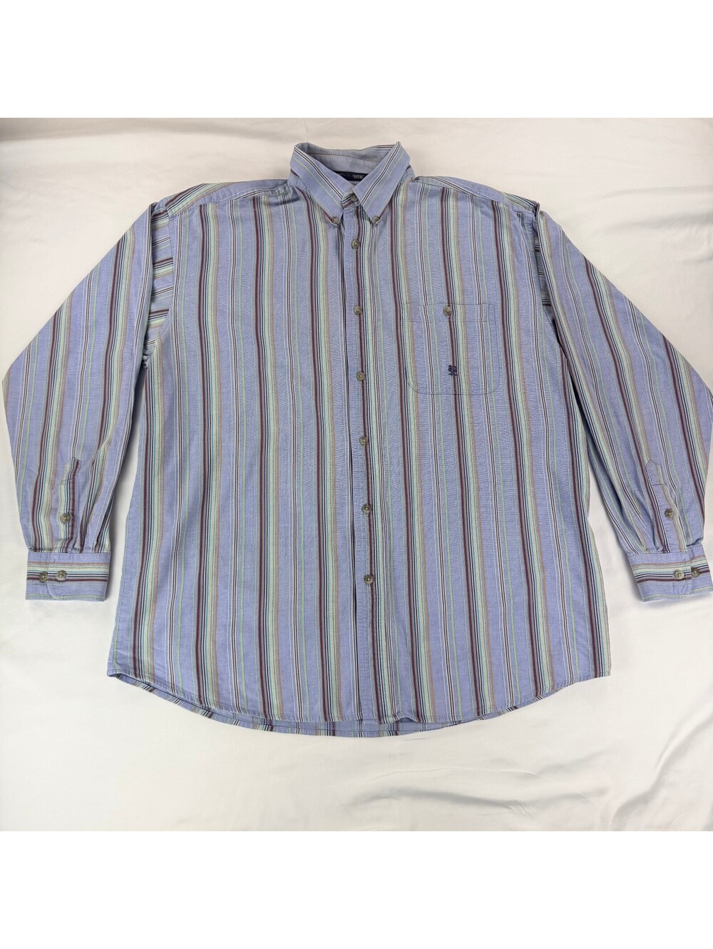Wrangler Twenty X Men’s XL Striped Long Sleeve Button Down Western Shirt